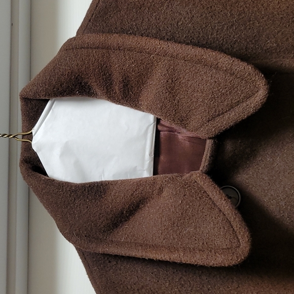 New York & Company Chocolate Brown Double-breasted Pea Coat - Picture 3 of 4